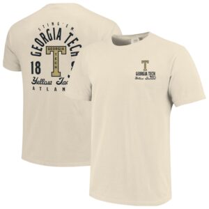 Men's Cream Georgia Tech Yellow Jackets Comfort Colors Mascot Overlay T-Shirt