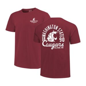 Men's Crimson Washington State Cougars Comfort Colors Mascot Overlay T-Shirt