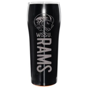 The Memory Company Black Winston-Salem State Rams Pinnacle Design 24oz. Laser Etch Gripper Tumbler
