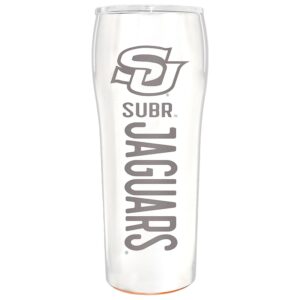 The Memory Company White Southern University Jaguars Pinnacle Design 24oz. Laser Etch Gripper Tumbler