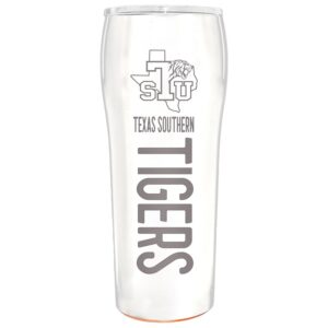 The Memory Company White Texas Southern Tigers Pinnacle Design 24oz. Laser Etch Gripper Tumbler