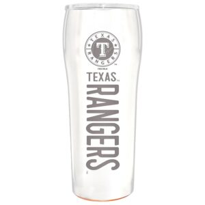 The Memory Company White Texas Rangers Pinnacle Design 24oz. Laser Etch Gripper Tumbler