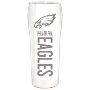 The Memory Company White Philadelphia Eagles Pinnacle Design 24oz. Laser Etch Gripper Tumbler