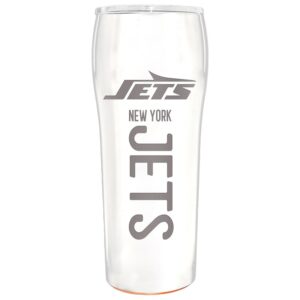 The Memory Company White New York Jets Pinnacle Design 24oz. Laser Etch Gripper Tumbler