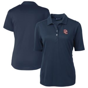 Women's Cutter & Buck  Navy Washington Nationals DryTec Virtue Eco Pique Recycled Polo