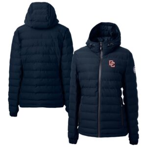 Women's Cutter & Buck Navy Washington Nationals  Mission Ridge Repreve Eco Insulated Puffer Jacket