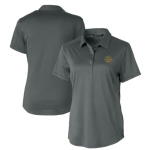 Women's Cutter & Buck Gray Notre Dame Fighting Irish Play Like A Champion Today Prospect Eco Textured Stretch Recycled DryTec Polo