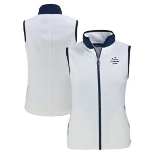 Women's Cutter & Buck Oatmeal Notre Dame Fighting Irish Play Like A Champion Today Cascade Eco Sherpa Fleece Full-Zip Vest