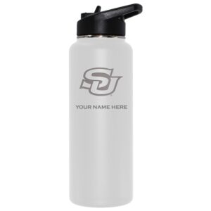 The Memory Company White Southern University Jaguars 34oz. Personalized Team Logo Direct Print Quencher Bottle