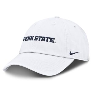 Men's Nike White Penn State Nittany Lions Core Club Mascot Wordmark Adjustable Hat