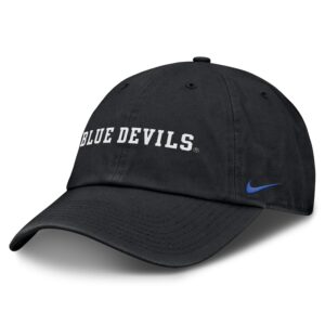 Men's Nike Black Duke Blue Devils Core Club Mascot Wordmark Adjustable Hat