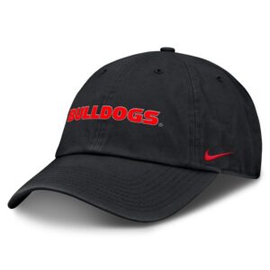 Men's Nike Black Georgia Bulldogs Core Club Mascot Wordmark Adjustable Hat