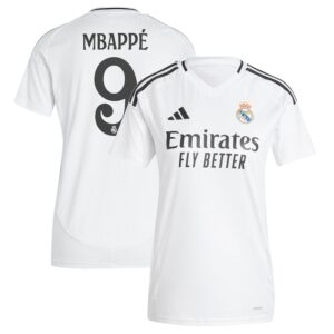Women's adidas Kylian Mbappé White Real Madrid 2024/25 Home Replica Player Jersey