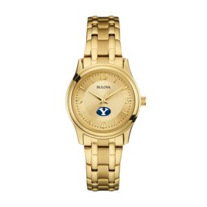 Women's Bulova BYU Cougars Gold-Tone Watch