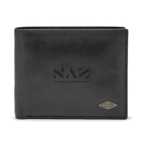 Fossil Nazareth University Golden Flyers Ryan Leather RFID Passcase