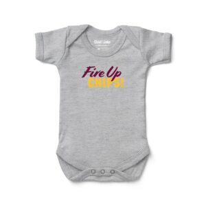 Newborn & Infant Chad & Jake Heather Gray Central Michigan Chippewas Fire Up Logo Bodysuit