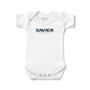 Newborn & Infant Chad & Jake White Xavier Musketeers Basketball Logo Bodysuit