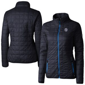 Women's Cutter & Buck Navy/Royal Washington Nationals Rainier PrimaLoft Eco Insulated Full-Zip Puffer Jacket