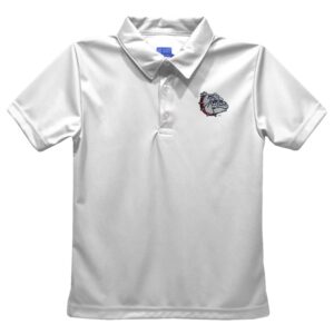 Youth Vive La Fete White Gonzaga Bulldogs Solid Polo
