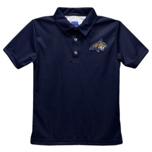 Youth Vive La Fete  Blue Montana State Bobcats Solid Polo