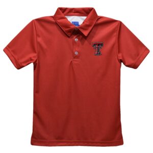 Youth Vive La Fete  Red Texas Tech Red Raiders Solid Polo