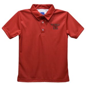 Youth Vive La Fete Red Youngstown State Penguins Solid Polo