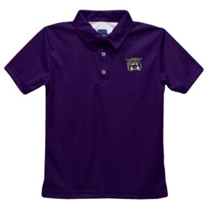 Youth Vive La Fete  Purple Weber State Wildcats Solid Polo