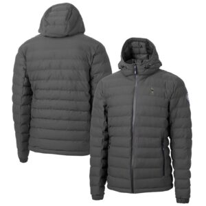 Men's Cutter & Buck Gray South Florida Bulls Mission Ridge Repreve® Eco Insulated Full-Zip Hoodie Puffer Jacket