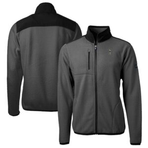 Men's Cutter & Buck Gray South Florida Bulls Cascade Eco Sherpa Fleece Full-Zip Jacket