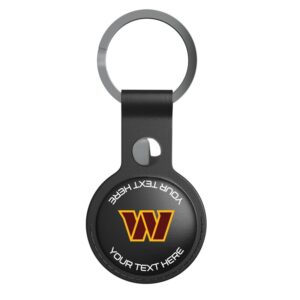 Keyscaper Black Washington Commanders Personalized AirTag Holder