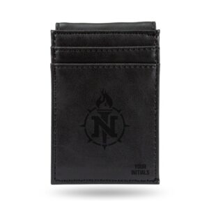 Black Northern Michigan Wildcats Personalized Front Pocket Wallet