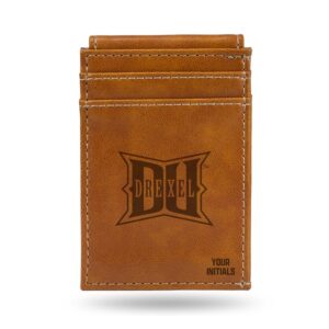 Brown Drexel Dragons Personalized Front Pocket Wallet