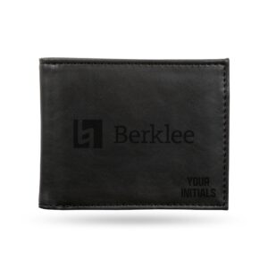 Black Berklee College of Music Personalized Billfold Wallet