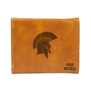 Brown Case Western Reserve Spartans Personalized Trifold Wallet