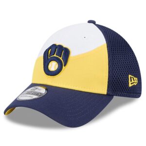 Men's New Era  Yellow/Navy Milwaukee Brewers 2025 Spring Training 39THIRTY Flex Hat