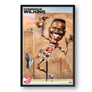 Dominique Wilkins Atlanta Hawks Framed 14" x 20" Player Caricature Art