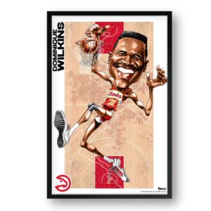 Dominique Wilkins Atlanta Hawks Framed 14" x 20" Player Caricature Art