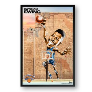 Patrick Ewing New York Knicks Framed 14" x 20" Player Caricature Art