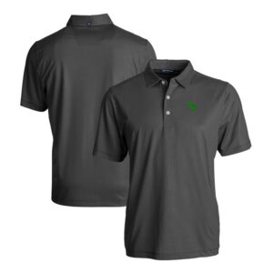 Men's Cutter & Buck Black/White North Texas Mean Green Pike Eco Symmetry Print Stretch Recycled Polo