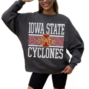 Women's Gameday Couture Charcoal Iowa State Cyclones Premium Fleece Pullover Sweatshirt