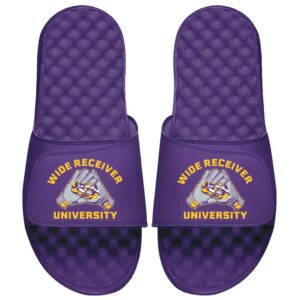 Youth ISlide  Purple LSU Tigers Wide Receiver University Slide Sandals