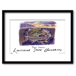 LSU Tigers 11" x 14" Framed University Wall Art