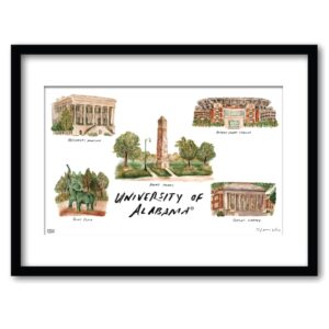 Alabama Crimson Tide 11" x 14" Framed University Wall Art