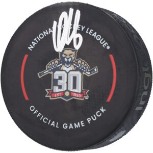 Aleksander Barkov Florida Panthers Autographed Official Game Puck