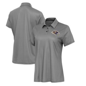 Women's Antigua  White/Black Baltimore Ravens Rings Polo