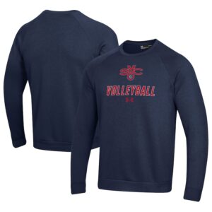 Men's Under Armour Navy Saint Mary's Gaels Volleyball Rival Fleece Raglan Pullover Sweatshirt