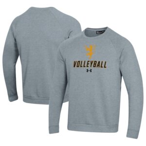 Men's Under Armour Gray St. Olaf Oles Volleyball Rival Fleece Raglan Pullover Sweatshirt