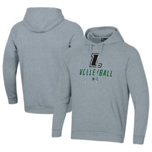 Men's Under Armour Gray Loyola Greyhounds Rival Fleece Pullover Hoodie
