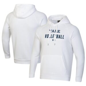 Men's Under Armour White Yale Bulldogs Rival Fleece Pullover Hoodie
