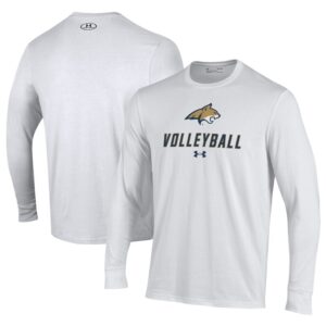 Men's Under Armour White Montana State Bobcats Volleyball Performance Long Sleeve T-Shirt